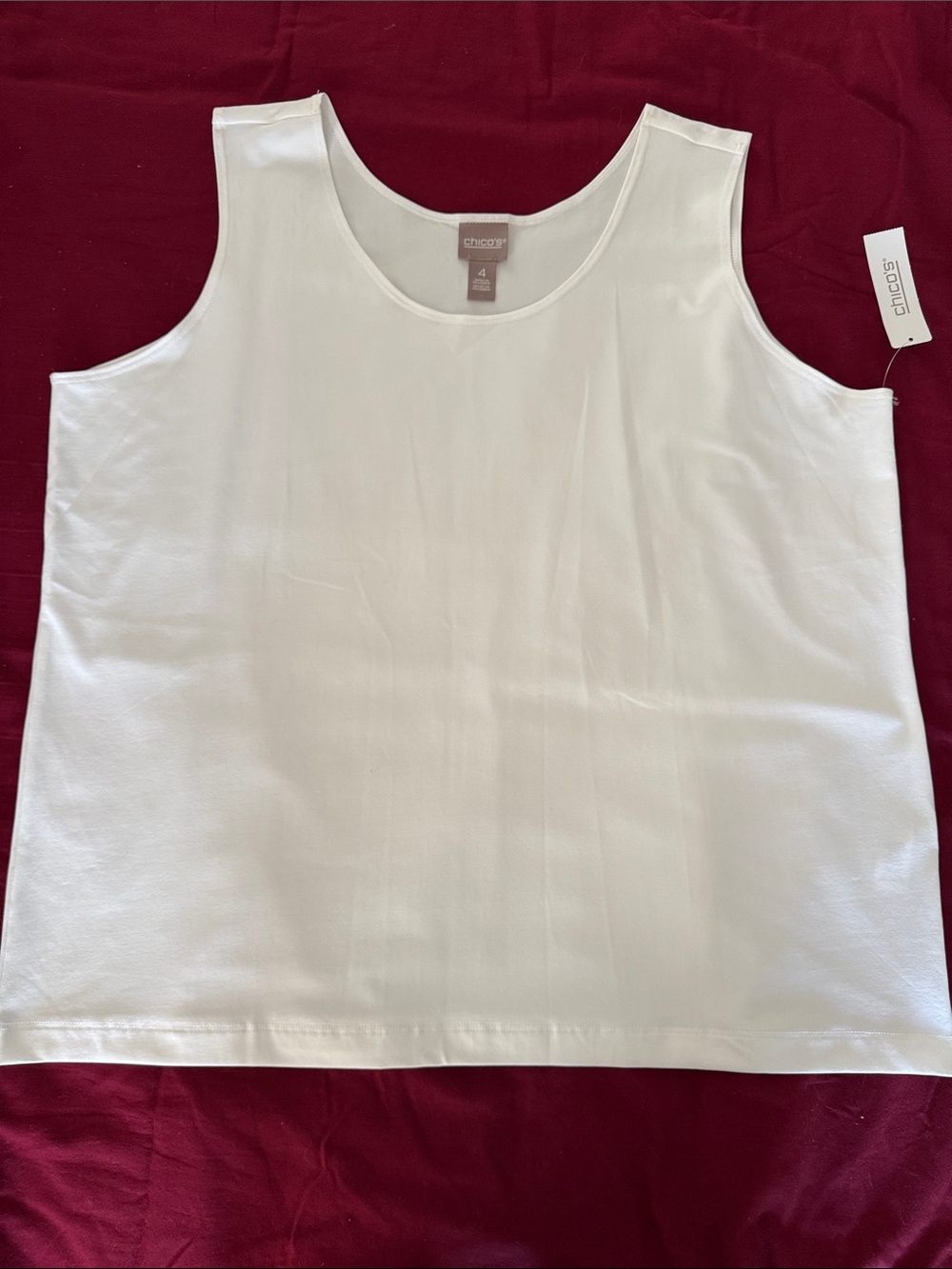 Chico's Classic White Scoop Tank